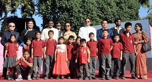 The Governor of Arunachal Pradesh Shri V. Shanmuganathan with Cultural Team in the 'At Home� function at Raj Bhawan, Itanagar on 26th January�2017